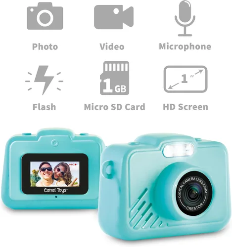 Miniatura 7 de Cámara Digital Original Photo Creator Mini’Cam - Turquesa; Personaliza con 6 Marcos y 8 Filtros de Color Integrados; Compacta; Incluye Tarjeta