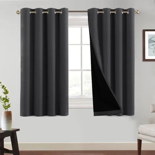 Miniatura 33 de PrinceDeco Paneles de cortina 100 % opacas de 108 pulgadas de largo, completamente opacos, tratamiento de ventana, cortinas forradas con aislamiento