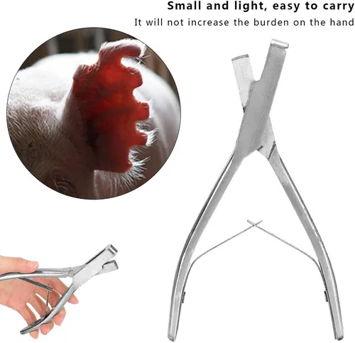 Miniatura 5 de Muesca de oreja de animal, alicates de acero inoxidable, orejas de cerdo en forma de U, alicates para marcado, pinzas para marca de oreja