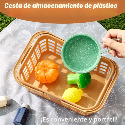 Miniatura 3 de Juego de accesorios de juguete de cocina para niños, juego de cocina para niños, coloridas ollas y sartenes de acero inoxidable, regalos de Nuevo