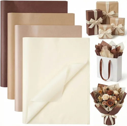 Miniatura 13 de Koogel 112 hojas de papel de seda naranja, papel de seda amarillo de 20 x 14 pulgadas para bolsas de regalo, manualidades, decoración de envoltura