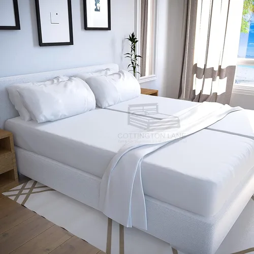 Miniatura 27 de Sábanas extra largas de tamaño individual XL para dormitorio, sábanas de microfibra súper suave, ropa de cama de lujo de hotel, sábanas de Blanco