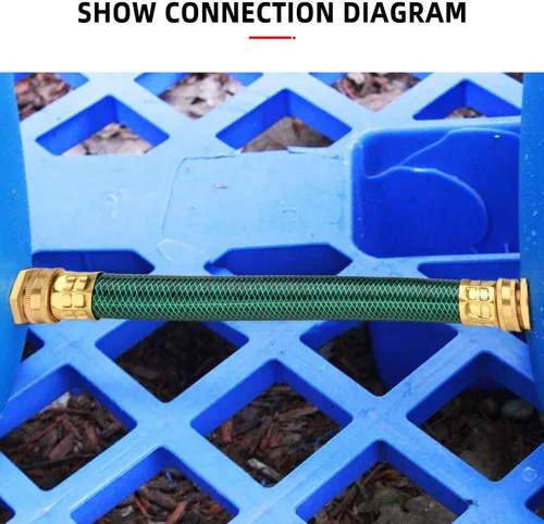 Miniatura 4 de WADEO Kit de conector de barril de lluvia, paquete de 2, kit de enlace de barril de lluvia con dos mangueras de 12 pulgadas y cuatro accesorios