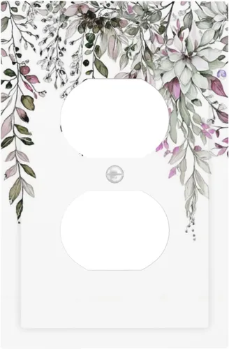 Miniatura 87 de Cubierta decorativa para interruptor de luz, diseño de pájaros y flores florales en blanco y negro, 2 bandas, cubierta decorativa para pared, placa