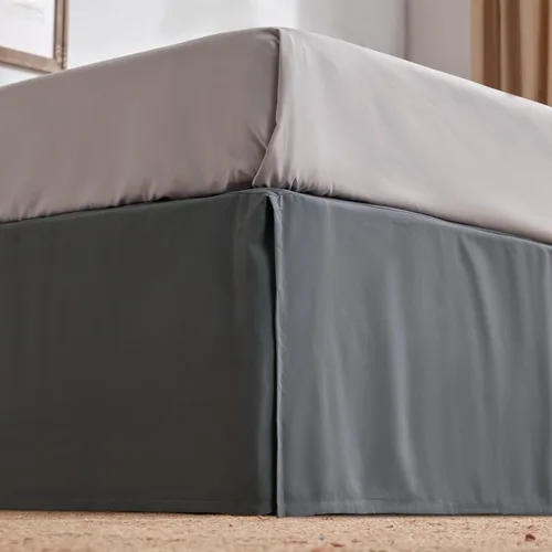 Miniatura 9 de SLEEP ZONE - Faldas plisadas de cama tamaño completo, con caída a medida de 15 pulgadas, de fácil ajuste, antiestáticas, resistentes a la Beige