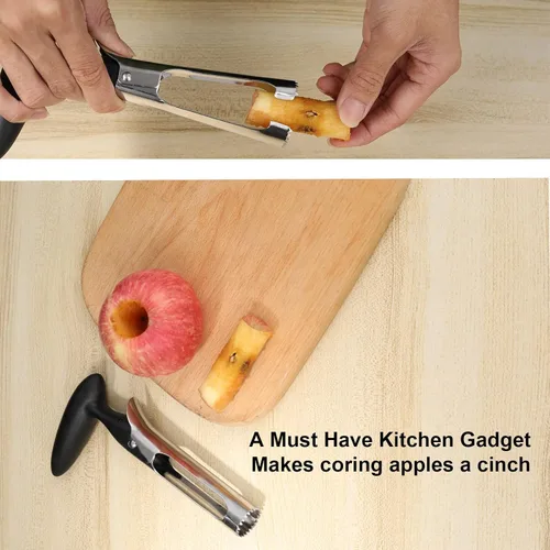 Miniatura 5 de Pequeña herramienta descorazonadora de manzana, accesorios de cocina de acero inoxidable, removedor de núcleos de frutas para descorazonar, peras