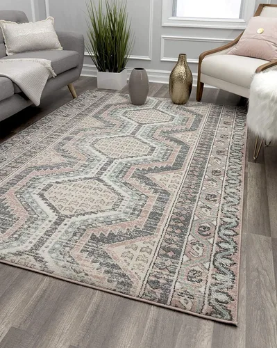 Miniatura 12 de Rugs America Hailey HY10A Heath - Alfombra vintage de transición de 8 x 10 pies