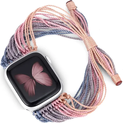 JR.DM Correas de reloj bohemias compatibles con Apple Watch de 1.575 pulgadas, 1.614 pulgadas, 1.496 pulgadas, 1.732 pulgadas, 1.654 pulgadas, 1.772