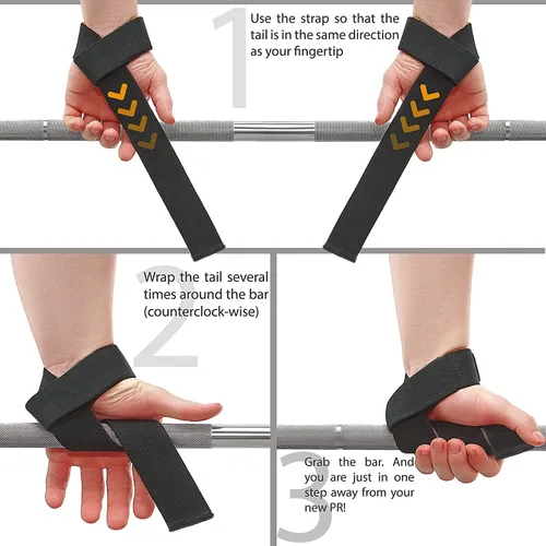 Miniatura 4 de WARM BODY COLD MIND Lasso - Muñequeras de levantamiento para entrenamiento cruzado, clasificadas en 770 libras, vendas de mano para levantamiento