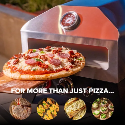 Miniatura 3 de Nexgrill Horno de pizza de gas para exteriores de 30 cm, estufa portátil de propano, parrilla para pizza, sistema de rotación fácil, cocina al aire
