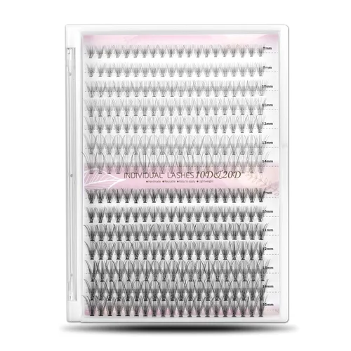 Miniatura 14 de Extensiones de pestañas postizas de 20D, pestañas individuales, 240 piezas, extensiones de pestañas individuales de 20D, volumen suave y ligero