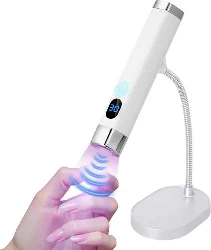 Miniatura 10 de Mini lámpara de uñas UV de mano, luz de curación flash portátil con soporte magnético mejorado y sensor inteligente, secador de uñas recargable