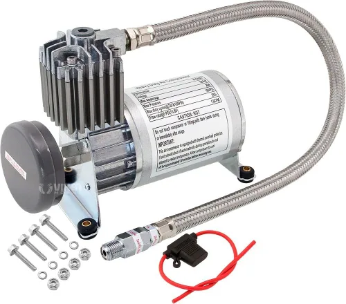Miniatura 16 de Vixen Horns Heavy Duty Onboard Air Compressor 150 PSI. Universal Replacement for Truck/Car Train Horn/Suspension/Ride/Bag kit/System. Fits All 12v