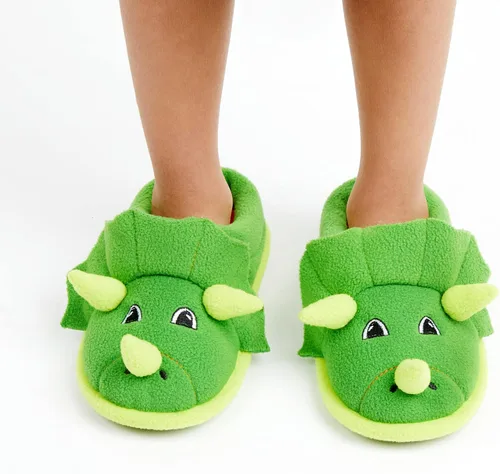 Miniatura 3 de Dearfoams Pantuflas lindas de tiburón, vaca, unicornio, perro, dinosaurio y criatura de animales para niños pequeños y niños