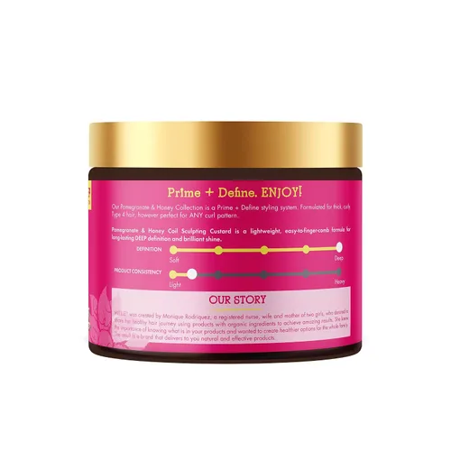 Miniatura 7 de Mielle Organics Crema para rizos de granada y miel - Crema capilar definitoria de rizos y bucles para cabello tipo 4 - Hidrata, controla