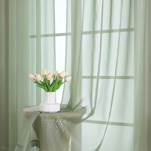 Miniatura 53 de OVZME Cortinas traslúcidas, ligeras, suaves, para estudio, sala de estar y dormitorio, juego de 2 paneles, 42 pulgadas de ancho x 84 pulgadas
