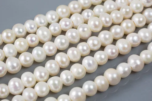 Miniatura 7 de Adabele 14 pulgadas real natural AA grado alto brillo patata redonda blanca cultivada de agua dulce perlas sueltas 0.276-0.315 in para fabricación