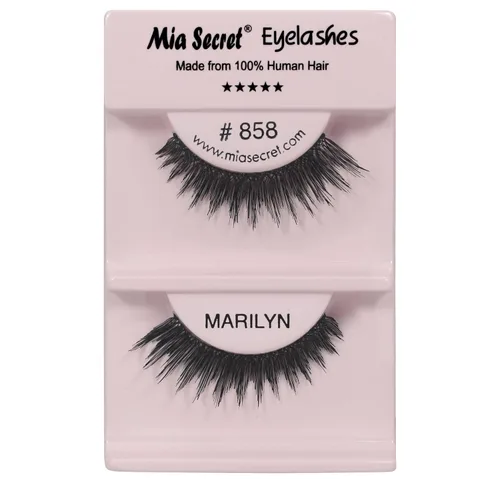 Miniatura 30 de Mia Secret Demi Wispies - Pestañas postizas de estilo natural, pestañas de tira fina, banda transparente invisible, pestañas de cabello humano