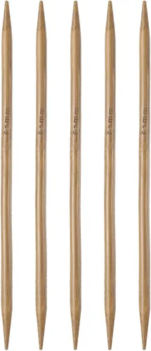 Miniatura 13 de Harfington - 5 piezas de agujas de tejer de bambú de doble punta, tamaño US 1 (2.25 mm), carbonizadas, 7.9 pulgadas (20 cm) rectas para tejer a