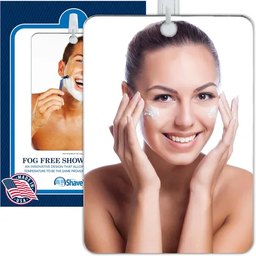 Miniatura 8 de Shave Well - Espejo de afeitado antivaho de viaje, portátil, sin niebla, espejo de ducha colgante con opción de mano para hombres y mujeres, incluye