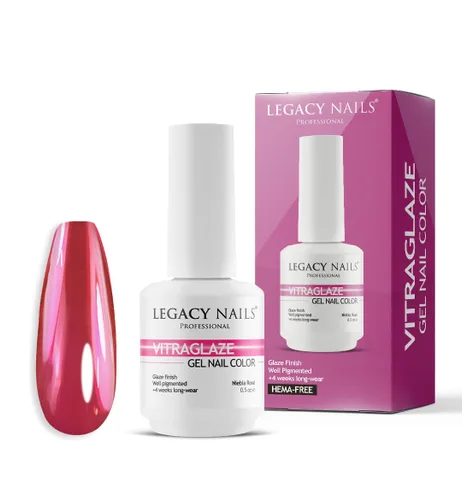 Miniatura 12 de LEGACY NAILS Esmalte de uñas de gel profesional VITRAGLAZE con efecto vitral, acabado de vidrio translúcido, sin HEMA ni TPO, brillo duradero hasta