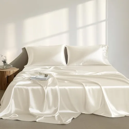 Miniatura 55 de Madison Park Essentials Juego de 2 fundas de almohada de satén para cabello y piel, lujosamente suave, sedosa con brillo natural, fresca al tacto