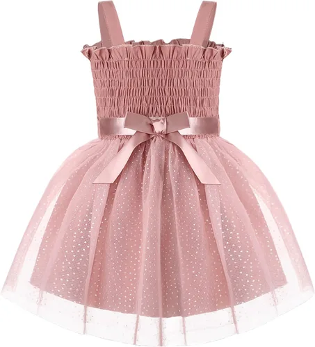 Vestido tutú en capas para niñas pequeñas, sin mangas, vestido de tul de princesa para boda, fiesta de cumpleaños, 2-6T