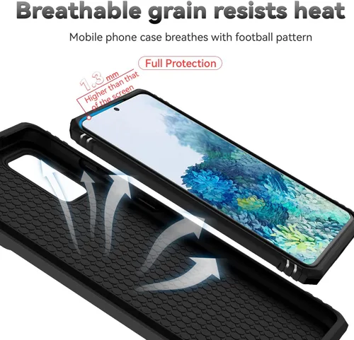 Miniatura 9 de Funda para Samsung Galaxy S20 Plus con cubierta para lente de cámara, protector de pantalla HD, resistente a caídas de grado militar, soporte