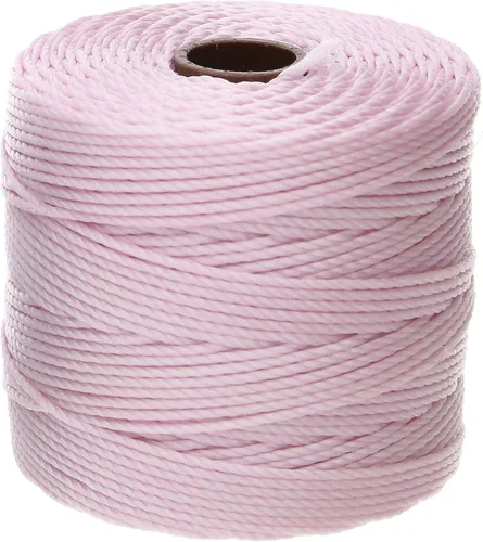 Miniatura 20 de The Beadsmith S-Lon - Cordón de nailon trenzado de 0.020 in para cuerda, color rojo oscuro, TEX210, carrete de 77 yardas