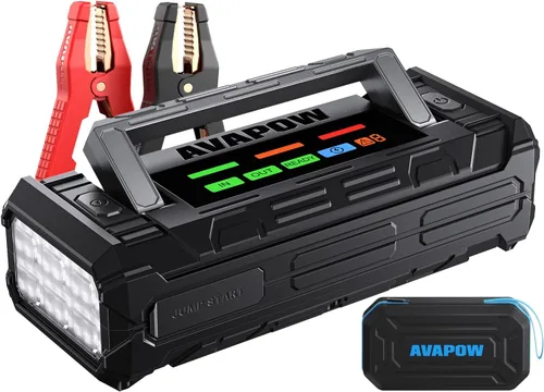 Miniatura 10 de AVAPOW TJ18 5000A batería arrancador portátil con pantalla HD de 4 pulgadas, PD de 18 W, carga rápida, caja de salto de 12 V, arrancador de batería