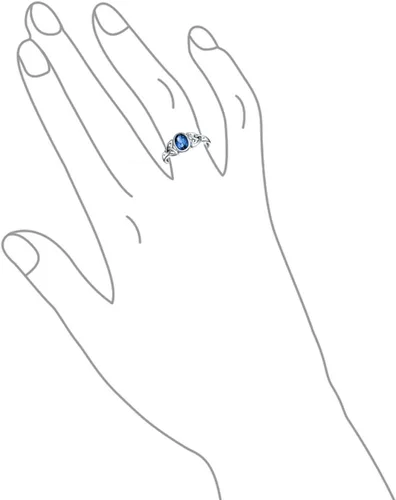 Miniatura 2 de Bling Jewelry Genuine Gemstone CZ BFF Sorority Sister Promise Friendship Celtic Triquetra Infinity Love Knot Ring For Women Teen.925 Sterling Silver