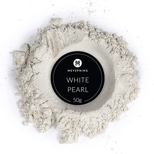 Miniatura 2 de MEYSPRING Polvo de Mica Perla Blanca - 50g - Pigmento de Resina Blanca para Arte - Polvo de Mica para Resina Epoxy - Tinte de Resina UV