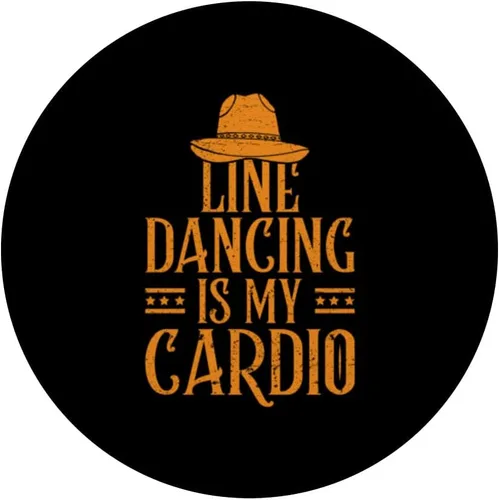 Miniatura 3 de Line Dancing Is My Cardio - Cute Country Life Distressed PopSockets Swappable PopGrip