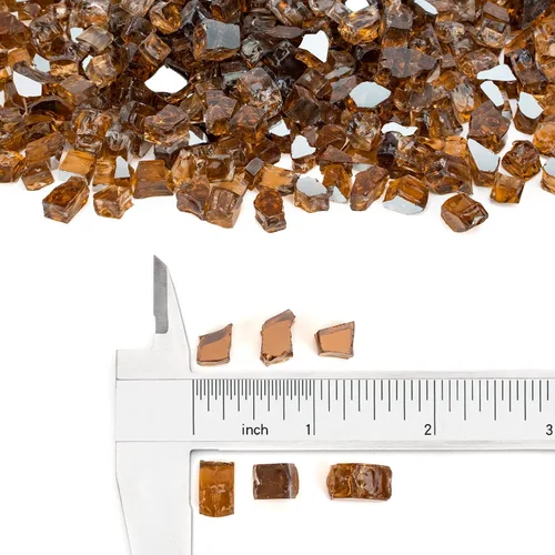 Miniatura 64 de Stanbroil - Vidrio de fuego de 10 libras – Cristal de fuego templado reflectante de 1/2 pulgada para chimenea de hoguera, azul Pacífico reflectante