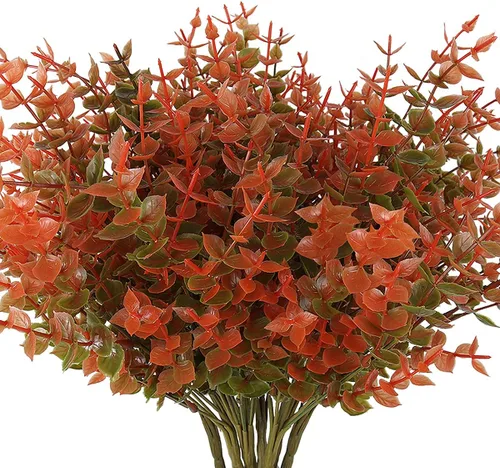 Miniatura 34 de RECUTMS - Flores artificiales, plantas artificiales, resisten los rayos ultravioleta, arbustos sintéticos, para interior y exterior, maceta