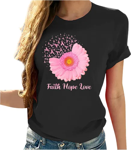 Miniatura 51 de Camisetas de manga corta con estampado de corazón para mujer, camisetas de ajuste regular, linda y divertida, ropa de regalo 2023