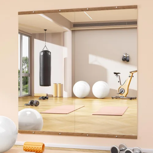 Miniatura 36 de Hasipu 3 piezas de espejos para gimnasio en casa de 48''x24'', espejos grandes de cuerpo entero montados en la pared para yoga, baile, fitness