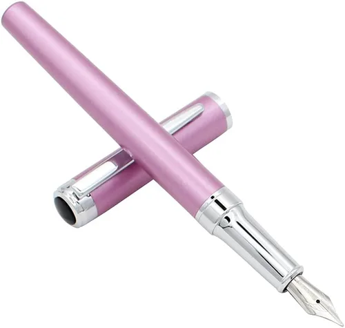 Miniatura 6 de Pluma estilográfica de acero inoxidable, pluma estilográfica de punta fina, pluma de negocios, pluma estilográfica de luz, para regalo, escuela