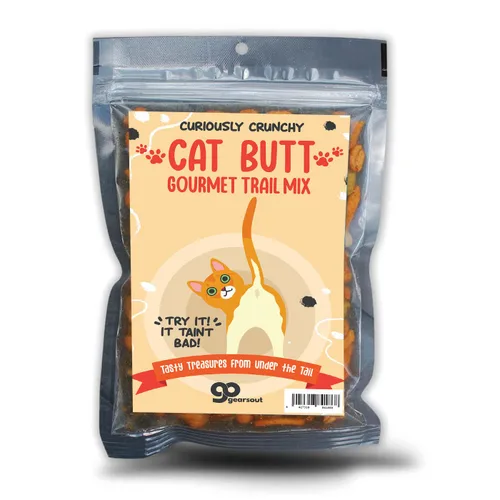 Miniatura 4 de Cat Butt Gourmet Trail Mix – Cesta de regalo prémium para los amantes de los gatos, divertido regalo de broma para gatos locos de amigos, rellenos