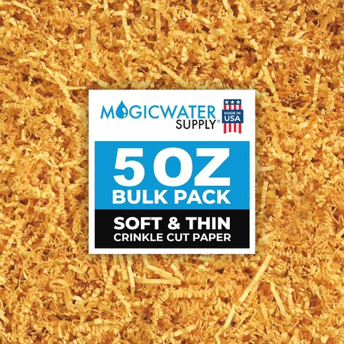 Miniatura 7 de MagicWater Supply - 5 oz - Naranja - Relleno de papel de corte arrugado suave y fino ideal para envolver regalos, relleno de cestas, cumpleaños