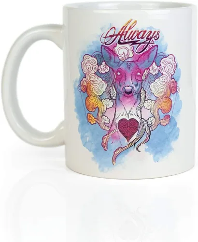 Harry Potter Taza de café Always de 11 onzas, diseño colorido de Doe Patronus, regalo para niños, niñas, adolescentes, adultos, mujeres, día de la