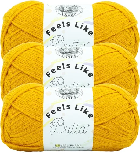 Miniatura 48 de Lion Brand Yarn - Hilo Feels Like Butta, hilo aterciopelado suave para tejer y hacer ganchillo, paquete de 1, Negro