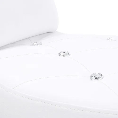 Miniatura 6 de Tristam - Silla lounge moderna glamorosa de tacón alto de 40", silla sin brazos con botones tipo cristal tapizados y costuras de diamante, cómodo