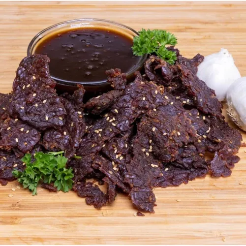 Miniatura 3 de Man Candy - Bocadillo de carne seca con sabor a barbacoa, sabor ahumado y dulce, alta proteína, 3 onzas