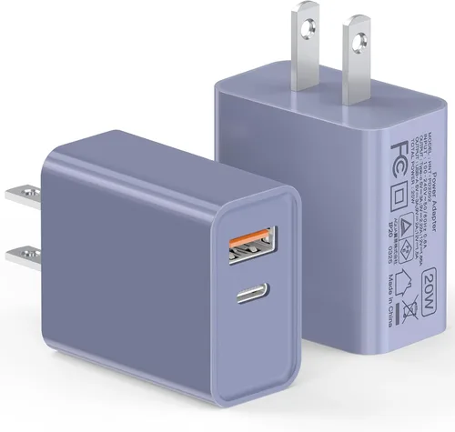 Miniatura 13 de Cargador de pared USB C de 20 W para iPhone 17/16/15/14/13/13 Mini/13 Pro Max/12/12 Pro/12 Pro Max Cube, paquete de 2 unidades de doble puerto