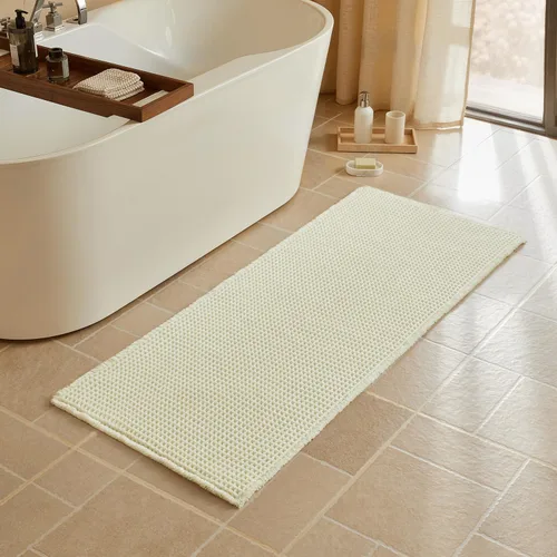 Miniatura 77 de Triohero Tapete de baño con diseño de gofre, tapete de baño pequeño y bohemio, antideslizante, lavable, ultra suave, súper absorbente, de secado