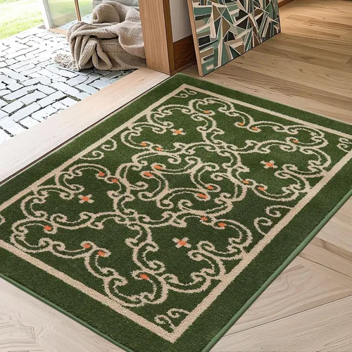 Miniatura 33 de BEQHAUSE Tapete para puerta de 20 x 32 pulgadas, tapete antideslizante para puerta, lavable, tapete para puerta de perro, resistente a las manchas