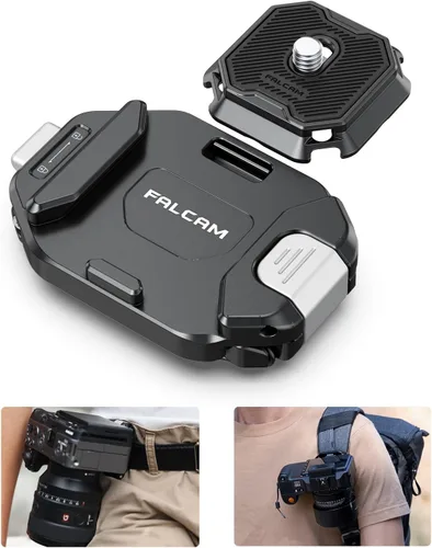 Miniatura 9 de ULANZI FALCAM F38 Placa de liberación rápida para cámara compatible con clip de cámara V3 y clip de mochila, adaptador de montaje estándar de 1.496