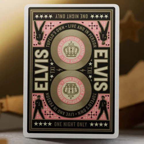 Miniatura 7 de theory11 Elvis - Juego de cartas, color dorado y rosa