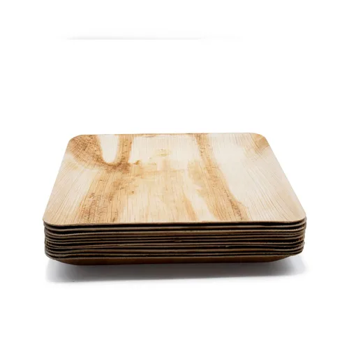 Miniatura 4 de Platos cuadrados de 9 pulgadas; biodegradables; platos para bodas, fiestas y eventos, paquete de 8 de 25 platos, 200 platos